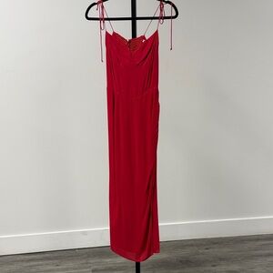 Reformation Red Midi Dress